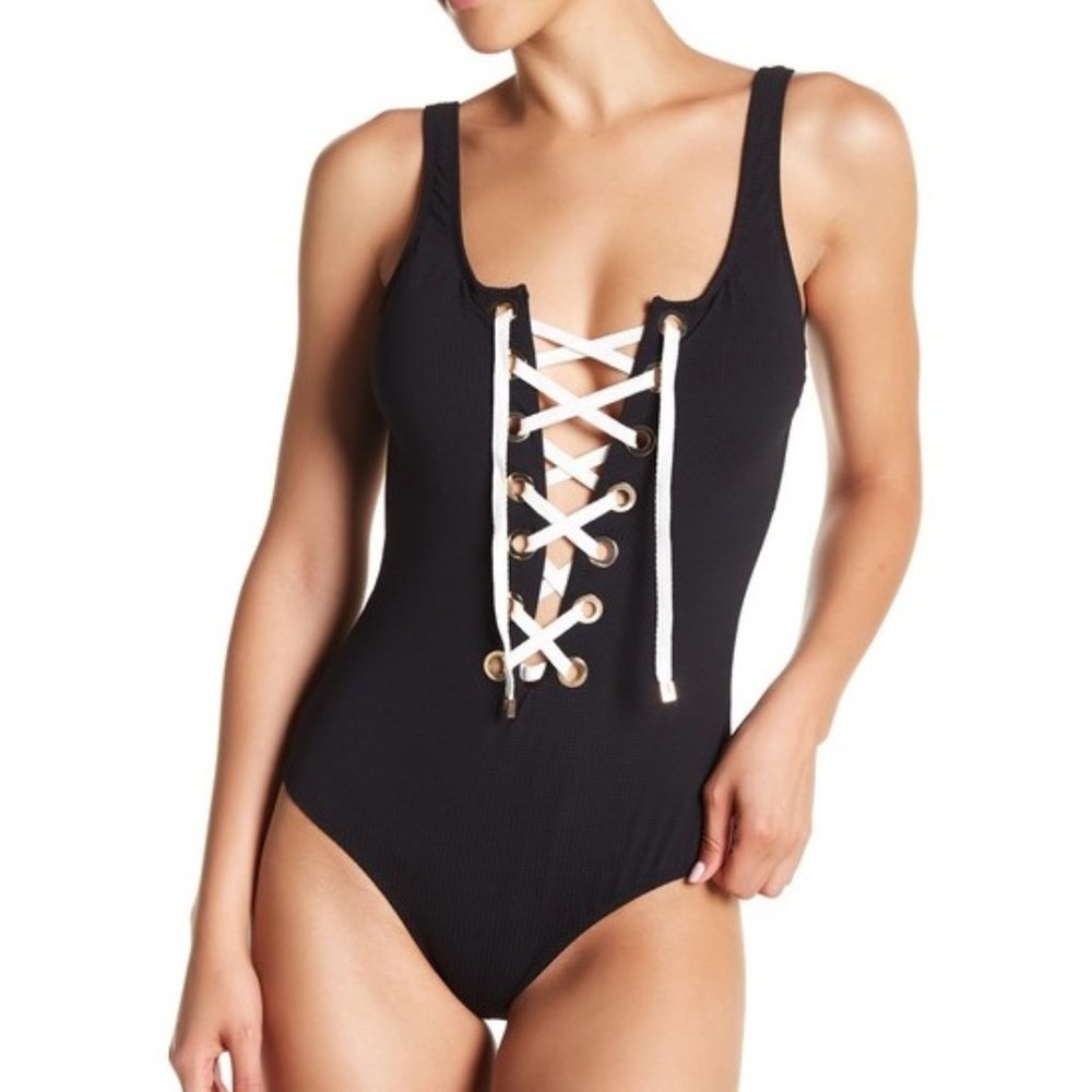 Lace Front One-Piece Suit